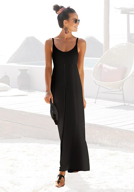 Black Tie Back Maxi Dress X30124 | LASCANA