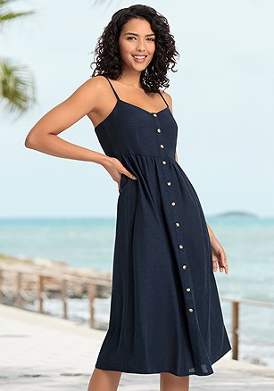 Button Up Panel Dress product image (X30132.NV.1G)