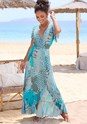 PRINTED SIDE SLIT MAXI DRESS