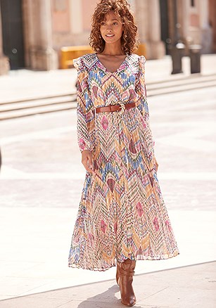 Pleated Maxi Dress product image (X30166.MUPR.1)