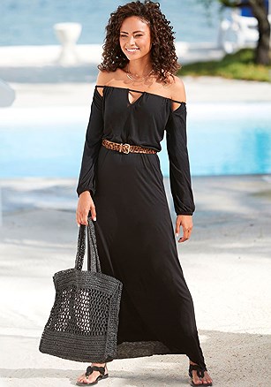 Cutout Maxi Dress product image (X30172.BK.1)