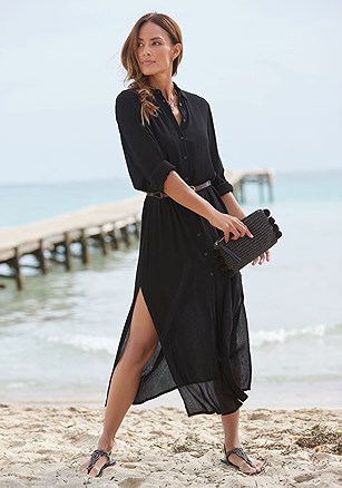 Button Down Dress product image (X30209.BK.1)