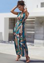 Brown Multi Wrap Maxi Dress X30230 - alt image - 1