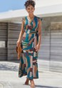 Brown Multi Wrap Maxi Dress X30230 - alt image - 2