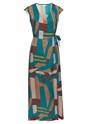 Brown Multi Wrap Maxi Dress X30230 - alt image - 3