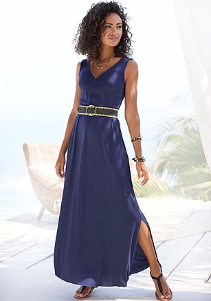 V-Neck Maxi Dress product image (X30238.BL.1.IN)