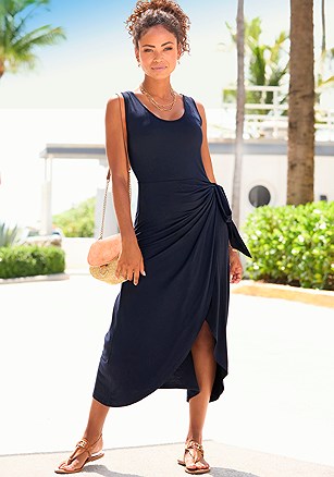 Sleeveless Wrap Look Dress product image (X30261.NV.1L)