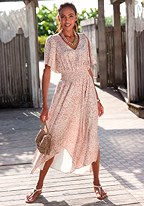 jennsen ruched flutter sleeve maxi dress Beige Sand Flowy Flutter Sleeve Maxi Dress X30279