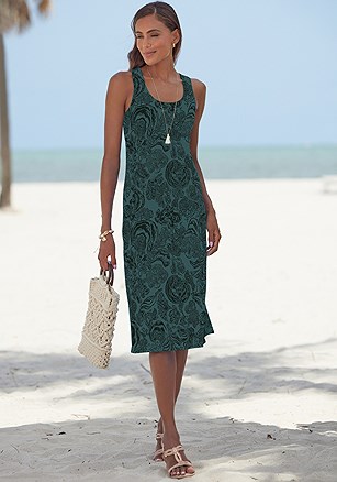 Racerback Print Dress product image (X30284.GRBK.1A)