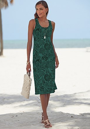 Racerback Print Dress product image (X30284.GRBK.1G)