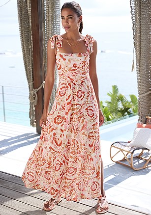 Tie Strap Slit Maxi Dress product image (X30311.RSRD.1)