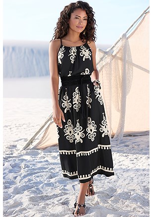 Ornamental Print Dress product image (X30312.BKSA.1)