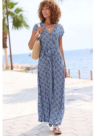 Short Sleeve Print Maxi Dress product image (X30335.BLPR.1)