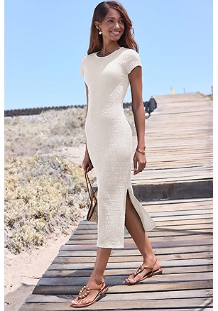 Fitted Textured Dress product image (X30380.IV.5)