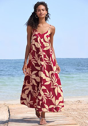Beaded Strap Maxi Dress product image (X30393.RDSA.1)