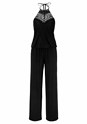 Black Crochet Front Jumpsuit X31007, LASCANA