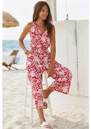 Wrap Look Jumpsuit product image (X31072.RDWH.1)