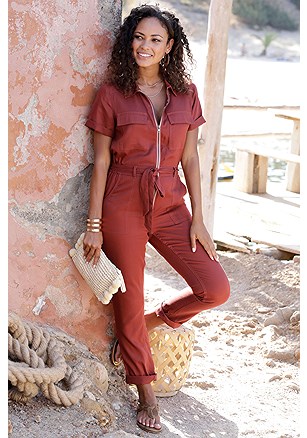 Cargo Style Jumpsuit product image (X31076.WI.1)