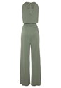 Khaki Halter Neck Jumpsuit X31104 - alt image - 4
