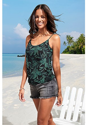 2 Pk Ruched Tank Tops product image (X33023.GRBK.1.A)