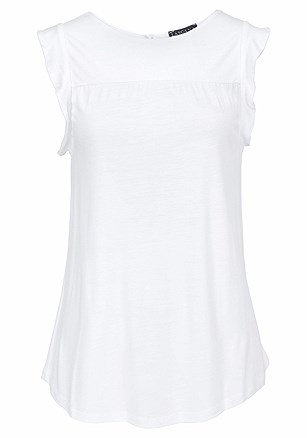Sleeveless Flounce Top product image (X33052WH_02)