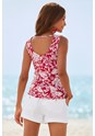 Red & White Sleeveless Tank Top X33081 - alt image - 2