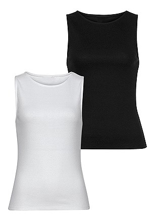 2 Pk Basic Tank Tops product image (X33087.BKWH.13-S)