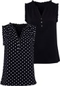 Black 2 Pk Polka Dot Tops X33093 - alt image - 3