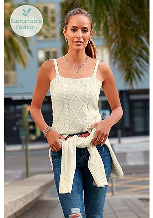 Knitted Sleeveless Top product image (X33293CR_1)
