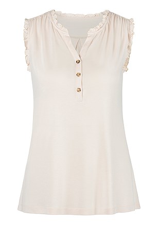 Ruffle Detail Tank Top product image (X33333.BE.3)