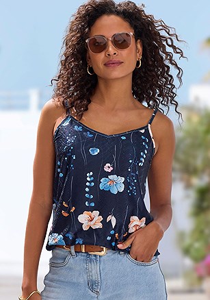 2 Pk Printed Eyelet Tops product image (X33543.IVNV.1)
