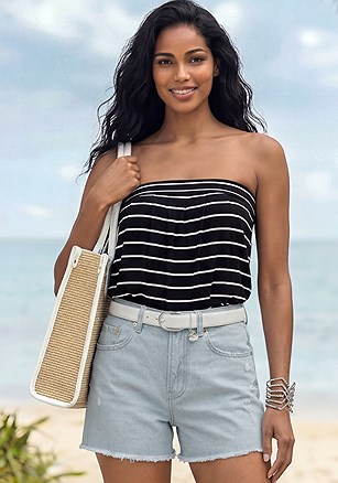 2 Pk Bandeau Tops product image (X33553.BKWH.1)
