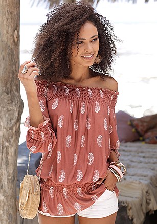 Smocked Carmen Top product image (X34135.APWH.1.P710)