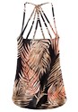 Brown & Apricot Strappy Racerback Top X34140 - alt image - 4