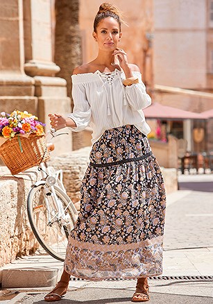 Floral Boho Maxi Skirt product image (X34146-CR_X50036-GYPR_1)