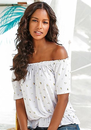 Floral Carmen Top product image (X34170-WHPR-00-S)