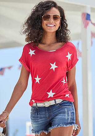 Short Sleeve Top product image (X34472.RDWH.1)