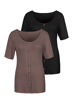 2 Pk Button Up Tops product image (X34479.BKTP.3)