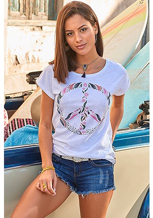 Boho Graphic Print Top product image (X34492.WH.P13)