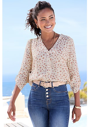 Front Pocket Blouse product image (X34500.IVTP.1)