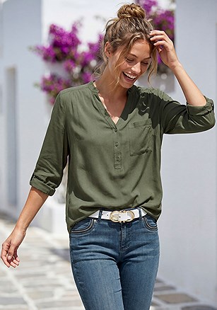Front Pocket Blouse product image (X34500.OL.1.AICARRYOVER)