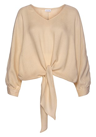 Tie Front V-Neck Blouse product image (X34507.SA_3)