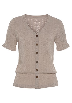 Short Sleeve Open Knit Top product image (X34554.SA.3)