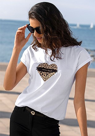 Short Sleeve Round Neckline Top product image (X34601.WH.1)