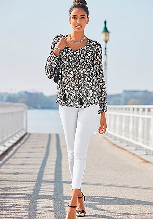 Airy Patterned Blouse product image (X34606.BDOT.1)
