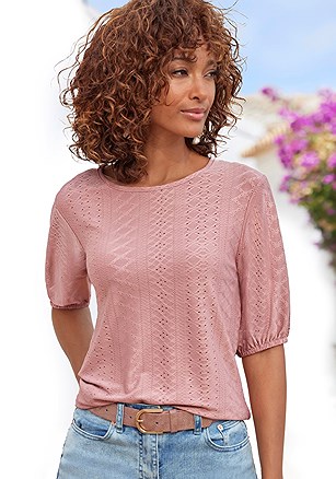 2 Pk Eyelet Puff Sleeve Tops product image (X34779.RSMT.1)