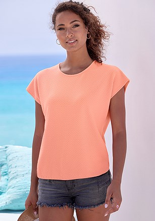 Short Sleeve Textured Top product image (X34818.AP.1.PIA032825)