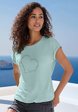 Graphic Print Short Sleeve Top product image (X34908.MT.1)