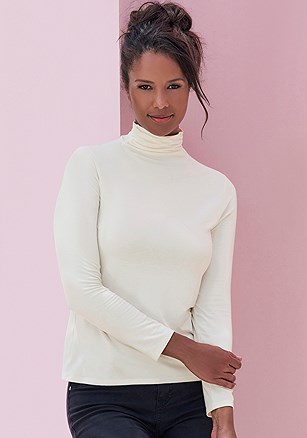 Fitted Turtleneck Top product image (X34954.IV.1)