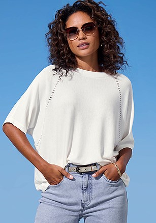 Oversized Fine Knit Top product image (X34969.IV.1)